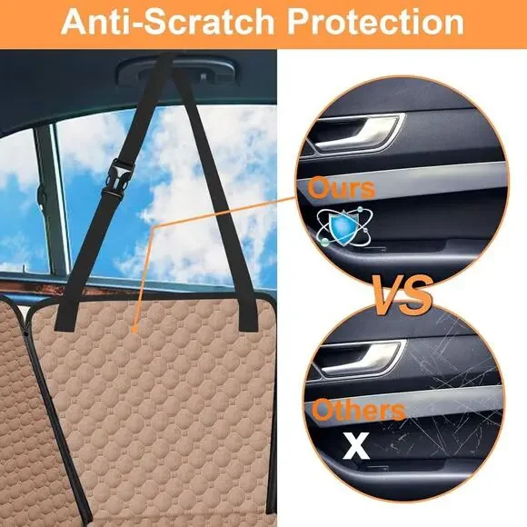 Mancro Dog Car Seat Cover for Back Seat, Waterproof, ACTUAL COVER IS BLACK - Picture 2 of 7